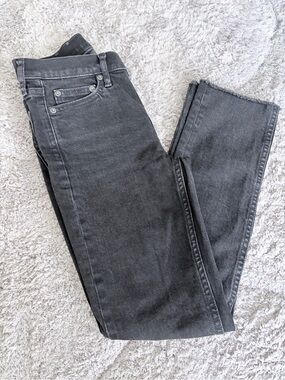 GAP Black Vintage Slim Mid-rise Jeans, 24/00